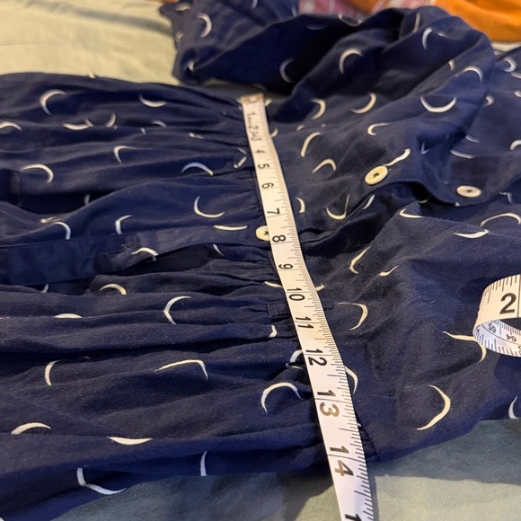 People Tree Dark Blue Crescent Pattern Dress - Picture 5 of 6